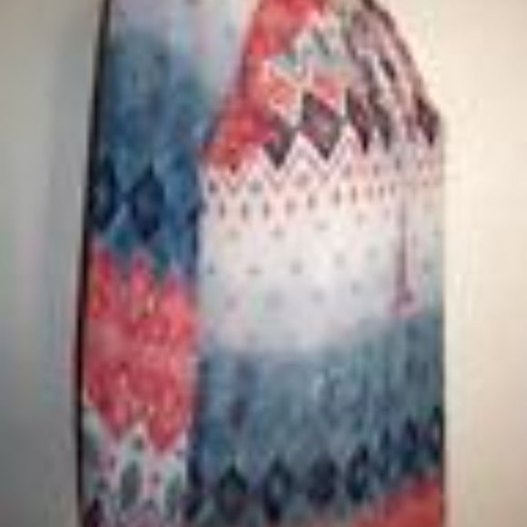 BCBG MAX AZRIA MS SIZE SMALL BLUSH COMBO SPLIT NECK CHIFFON PEASANT BLOUSE - Picture 3 of 9